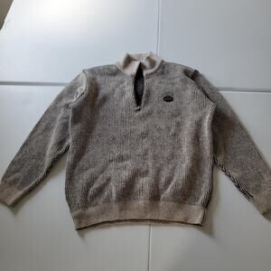 Silver Stream Sweater Mens Medium Wool Half Zip Pullover New Zealand Gorpcore